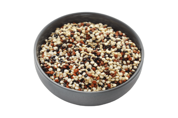 A bowl of cooked quinoa