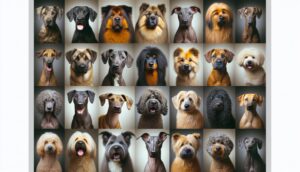 Portraits of unique and rare dog breeds from around the world, showcasing their distinctive features and beauty.